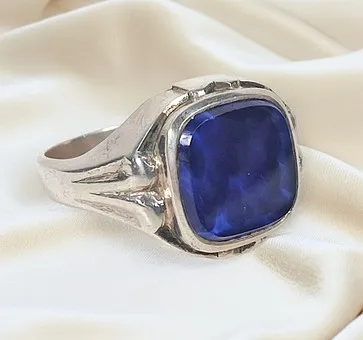 ART DEKO HERREN RING, SILBER 835.