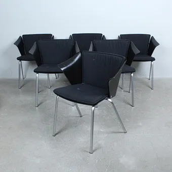 VICO MAGISTRETTI. Fritz Hansen, six chairs, model '' VM3 '', 1990s.
