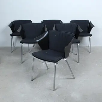 VICO MAGISTRETTI. Fritz Hansen, six chairs, model '' VM3 '', 1990s.