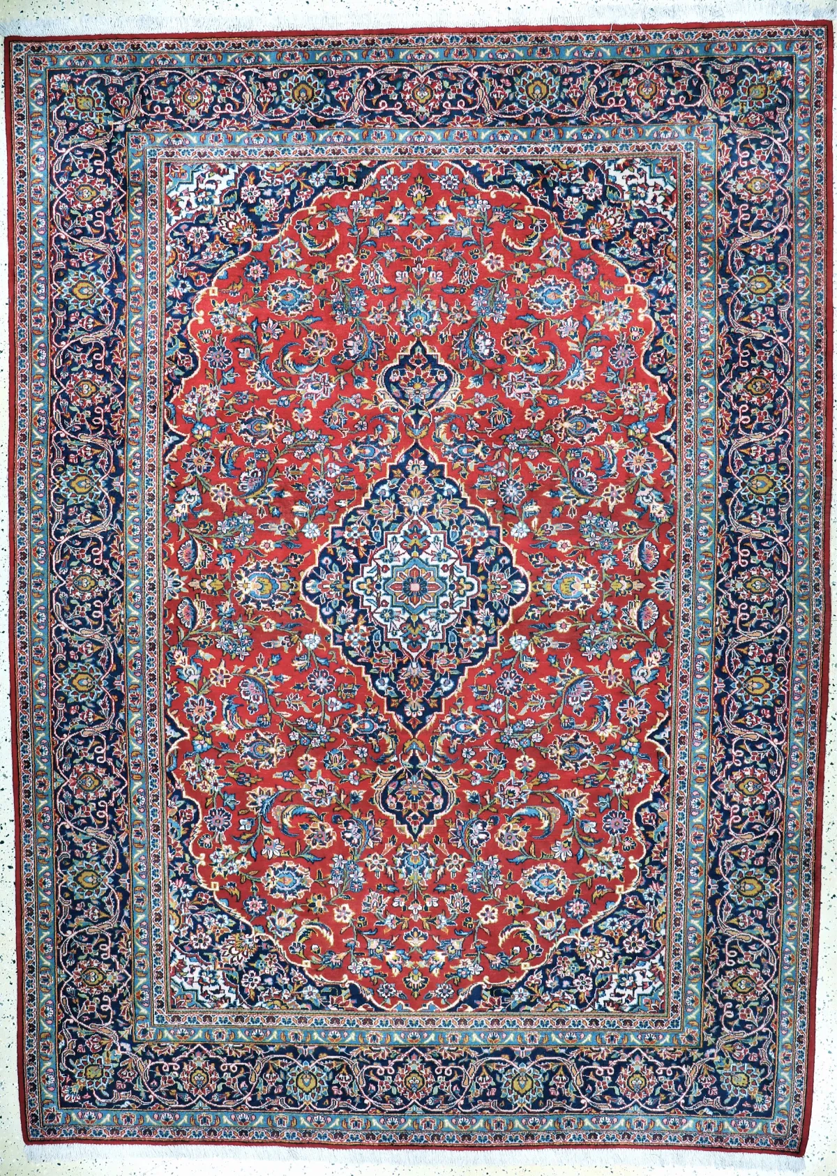 Keshan, Persia, mid 20th c., wool on cotton, approx. 339 x 245 cm, slightly