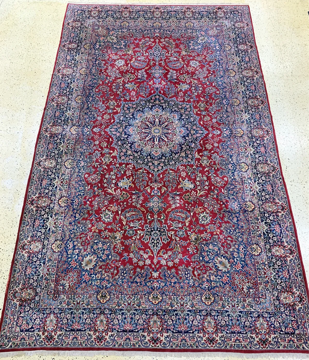 Kerman Lawar fine, Persia, mid 20th c., wool on cotton, approx. 510 x 300 cm, EHZ: 2