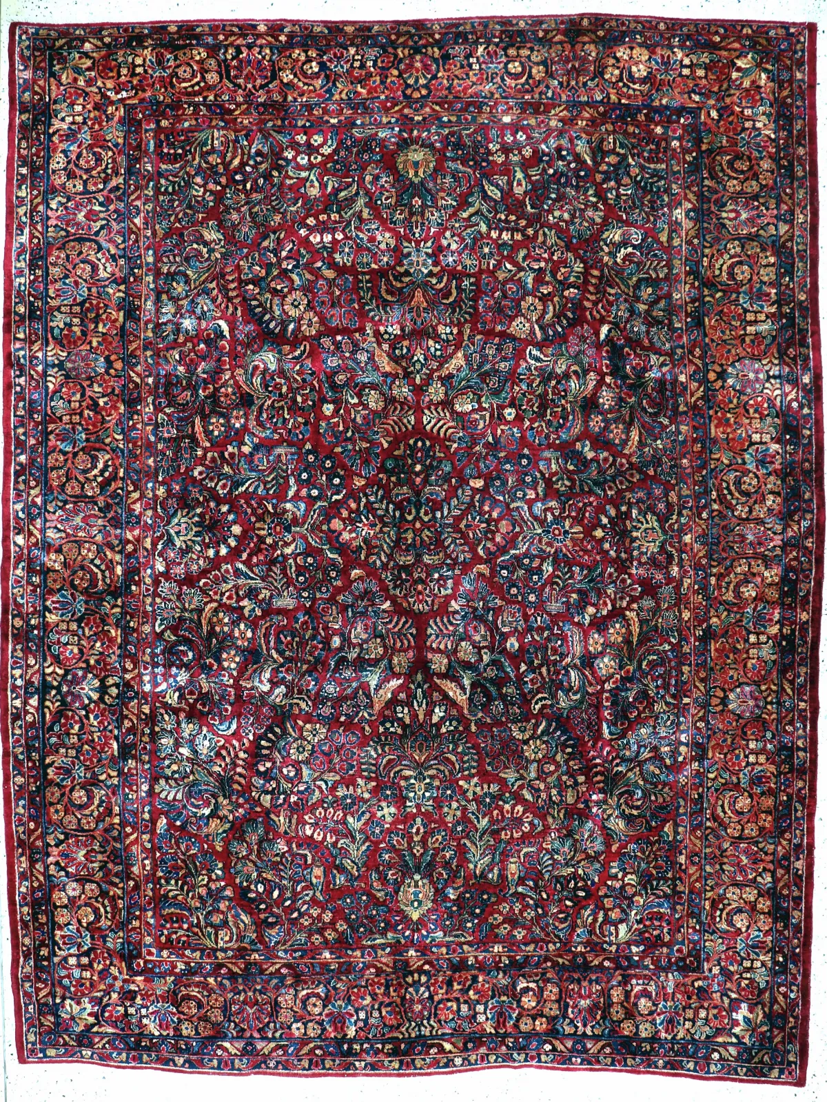 Sarogh herimport uit de VS, Perzië, begin 20e eeuw, wol op katoen, ca. 360 x 275 cm, EHZ:
