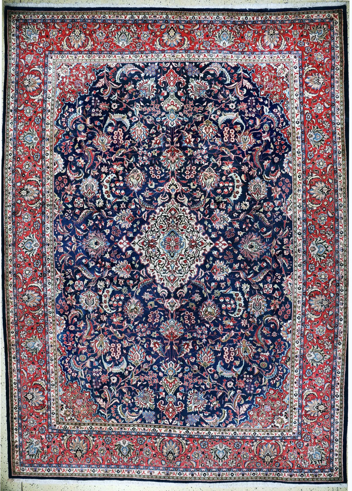 Sarogh Kork fein, Persien, Mitte 20.Jhd, Korkwolle auf Baumwolle, ca. 414 x 300 cm,