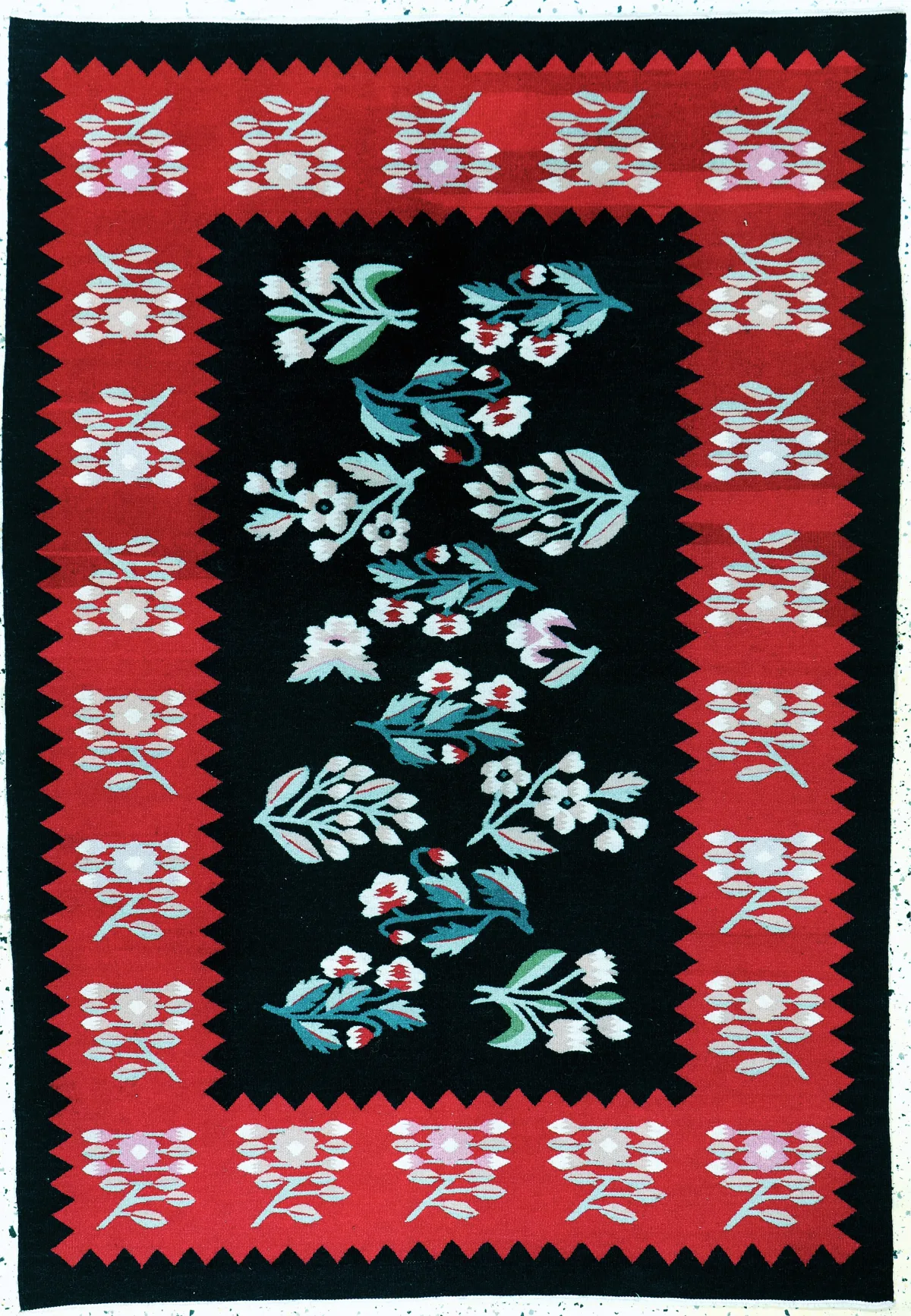 Kelim Bessarabian, Balkans, milieu 20e s., laine sur coton, env. 180 x 125 cm,