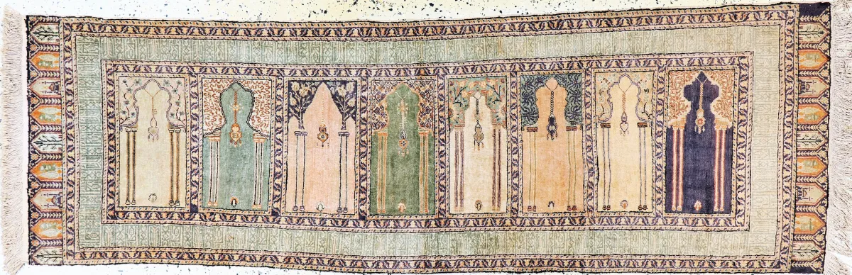 Antique Kayseri "Saf", Turkey, mid-20th c., mercerized cotton, approx. 237 x 76 cm, EHZ:2