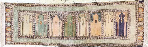 Кайсери "Саф" старая, Турция, середина 20 в., мерсеризованный хлопок, ок. 237 x 76 см, EHZ:2