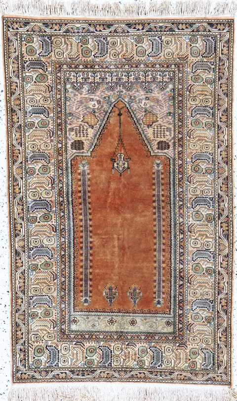 Кайсери флош, Турция, середина 20 в., мерсеризованный хлопок, ок. 182 x 115 см, EHZ: