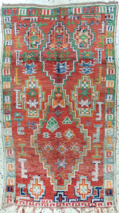 Атлас, Марокко, середина 20 в., шерсть на шерсти, ок. 200 x 112 см, EHZ: 2(дыра)