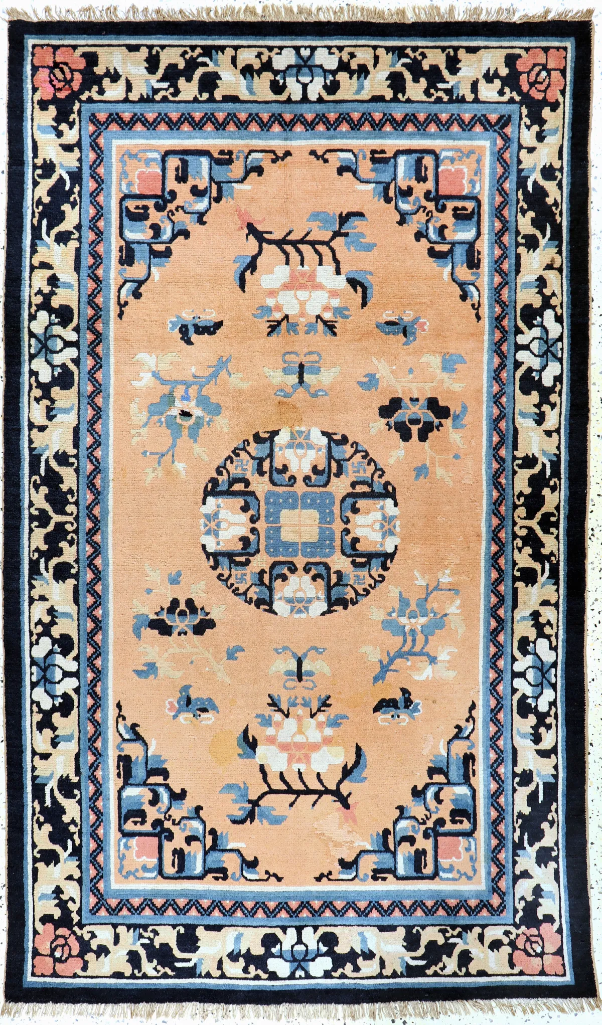 Ning-Hsia antik, China, um 1900, Wolle auf Baumwolle, ca. 213 x 130 cm, EHZ: