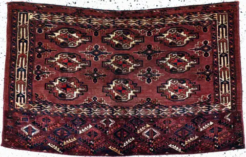 Tekke Tschowal, Туркменистан, около 1900, шерсть на шерсти, ок. 135 x 80 см, EHZ: 3