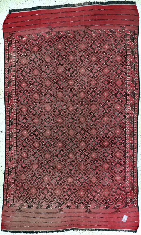 Sumakh плоского ткачества, Туркменистан, начало 20 в., шерсть на шерсти, ок. 323 x 200 см,