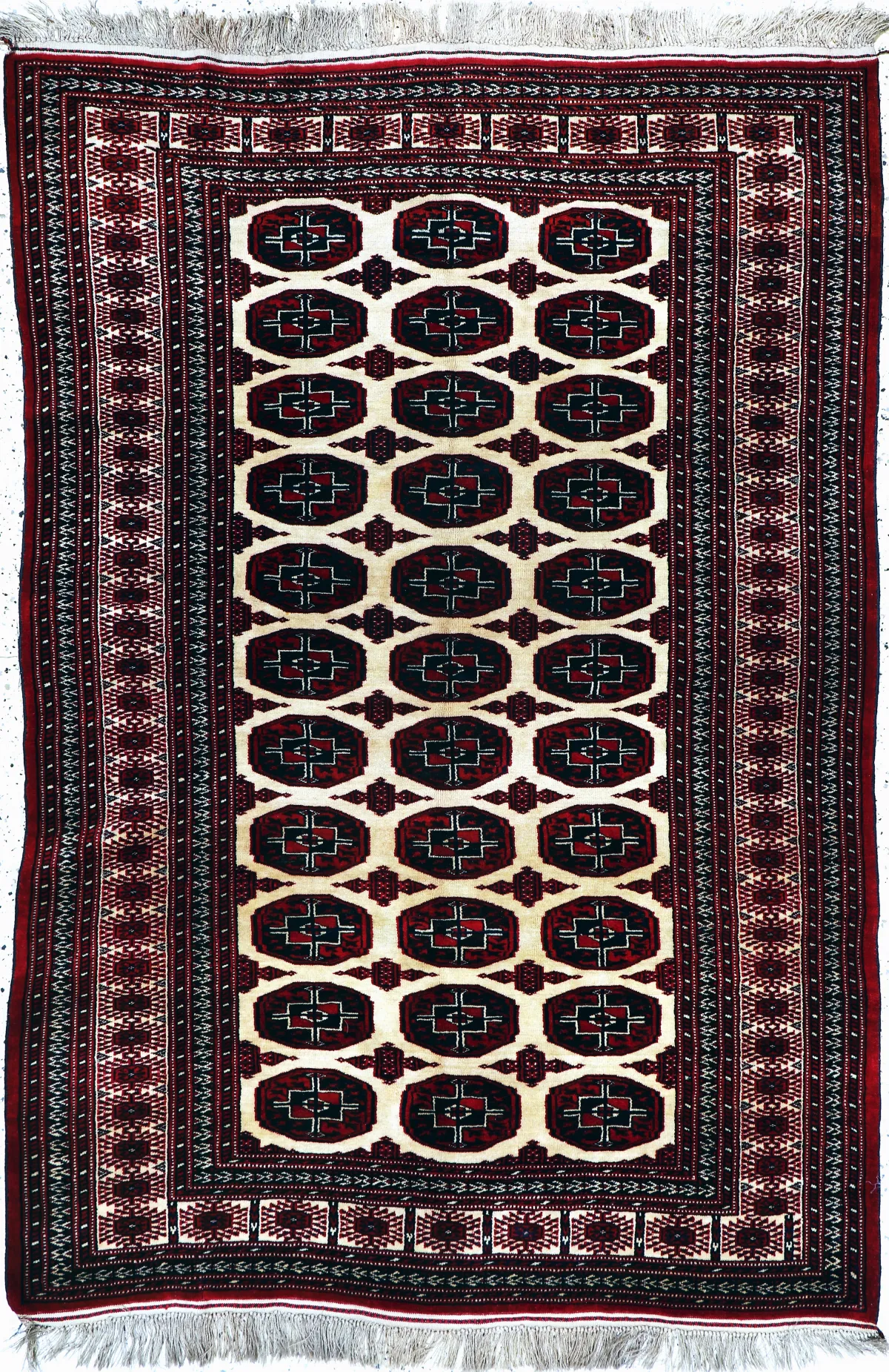 Torkmen, Persien, Mitte 20.Jhd, Wolle auf Wolle, ca. 225 x 155 cm, EHZ: 2, (wellig)