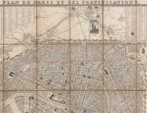 Paris – Plan de Paris et ses Fortifications
