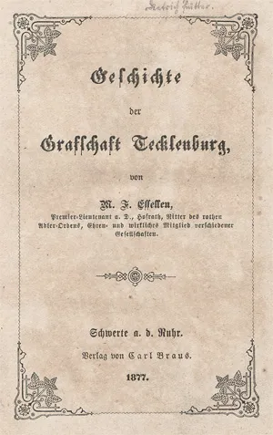 Essellen, Moritz Friedrich – Geschichte der Grafschaft Tecklenburg