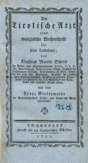 Scherer, Klaudius Martin – Tyrolský lékař