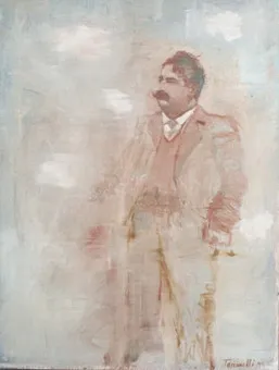 JUNIOR TOSCANELLI (1971). Olej na płótnie, 'Portret Ruggero Leoncavallo', 1995.