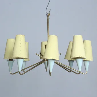 8-arm ceiling light from the 1950s.