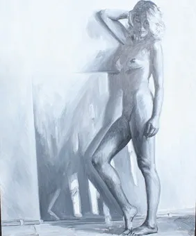 PETER HANDEL (*1949). Масло на деревянной панели, ''Ute'' (1987).