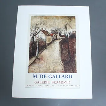 Nieznany artysta, plakat, ''M. DE GALLARD '', Galerie Framond.