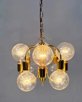 HANS AGNE JAKOBSSON. Потолочный светильник в стиле mid-century/спутник, 1970-е годы.