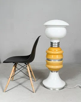 Space Age floor lamp by Carlo Nason for Mazzega, Italy, 1970s.