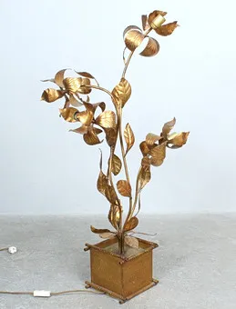 HANS KÖGL. Lampa stojąca, Hollywood Regency, lata 70.