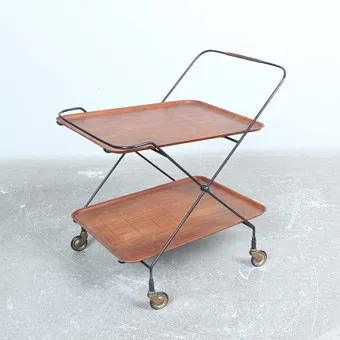 PAUL NAGEL. for Jie Gantofa, folding serving trolley from the 1970s, Sweden.