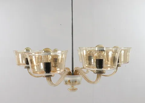 Chandelier/ceiling lamp, Murano, Italy, 1960s.