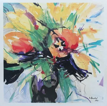 MONA ARNOLD. D'APRÈS. Impression (1991), encadrée.