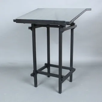 GÜNTHER UECKER for Rosenthal. Lectern / table, model 'Lettera', ash, design 1982, Germany.