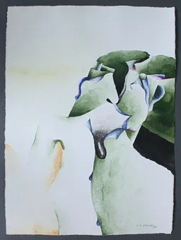 HEINZ DIETER EBERT. Mischtechnik, signiert, 1998, ca. 50 x 65 cm.
