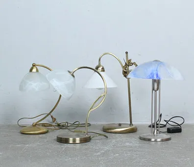 Sada 4 stolních lamp HONSEL / BANKAMP.