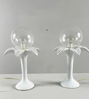 Sada 2 stolních lamp, Hollywood Regency, 70. léta.