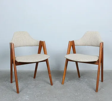 KAI KRISTIANSEN. Pár křesel, model "Compass", teak, Dánsko, 1960.