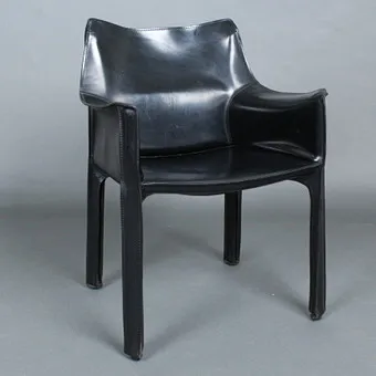 MARIO BELLINI. Cassina. Стул / обеденный стул, модель '413 Cab', кожа, Италия, 1970-е годы.