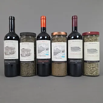 3 bottles + corresponding soil samples, Italy.