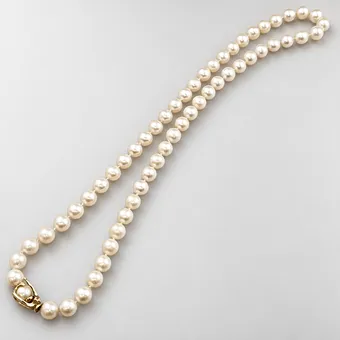 PARELCOLLIER MET GOUDEN SLUITING.