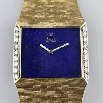 LUXURY GENTLEMAN'S WRISTWATCH WITH DIAMOND SETTING EBEL JUMBO.