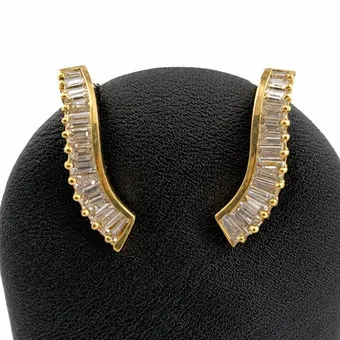 PAAR 14 K-GOLD-DIAMANT-OHRSTECKER.