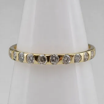 Filigraner Halb-MEMORY-BRILLANTRING - Gelbgold 585/00.