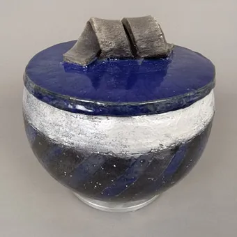 Lidded box / artist ceramics - 2nd half 20th c., ceramic.