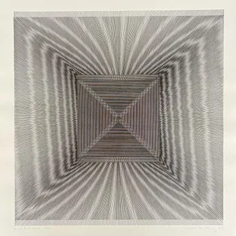 WILDING, LUDWIG. Kinetik obje, 1969, siyah-beyaz çinkografi.