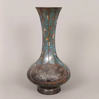 GROSSE ENGHALSVASE - CHINA, NACH 1900.