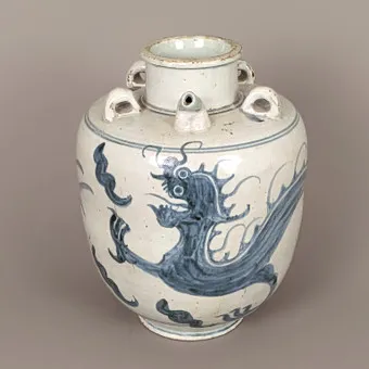 LARGE CERAMIC VESSEL - CHINA, PROBABLY LATE 19TH C.