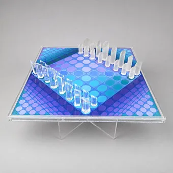 VASARELY, VICTOR。《瓦萨雷里国际象棋》，Hillard Collection，慕尼黑 1979年。