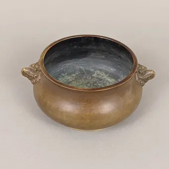 BRONZE INCENSE BURNER - CHINA, LATE QING DYNASTY.