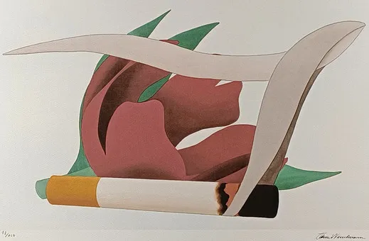 "Smoker IV", Poster nach Tom Wesselmann, Kunstdruck.