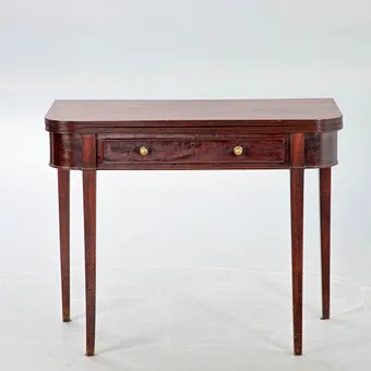 Table d'appoint avec plateau rabattable, acajou, 19e siècle.
