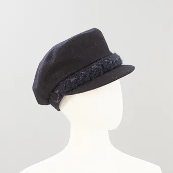 CHANEL. Newsboy Hat, Größe M.