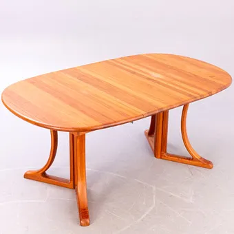 Probably NIELS KOEFOED, extendable dining table in solid teak, Denmark.